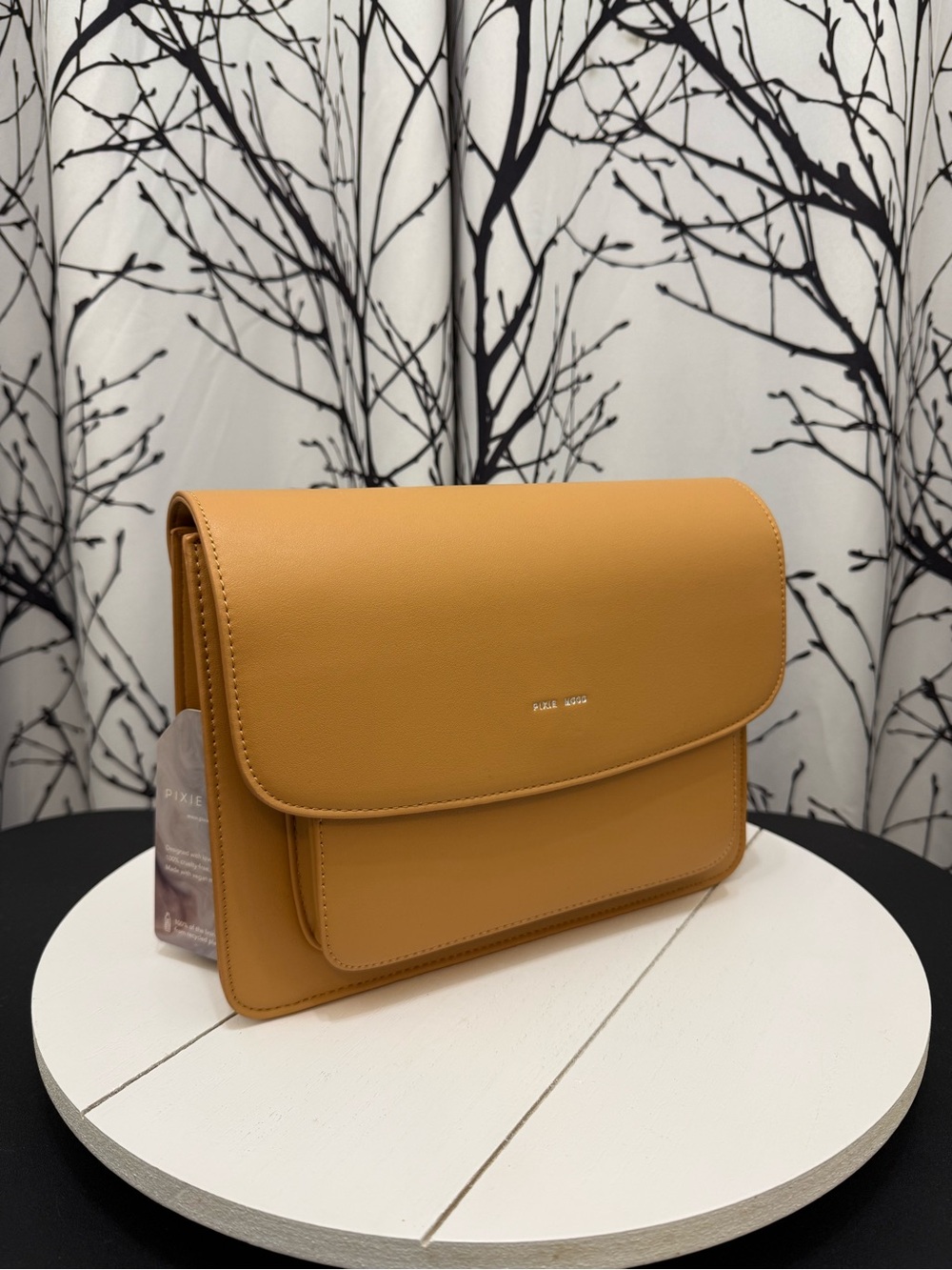 Pixie Mood Mustard Leather Crossbody Bag